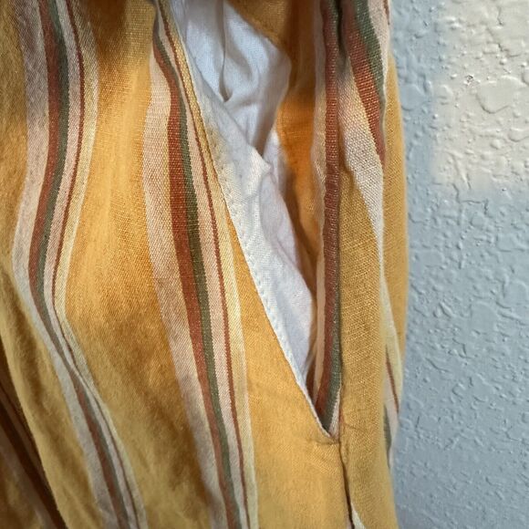 Pact Dress The Canopy Picnic Dress Size S Orange Sun Drenched Stripes Casual - Picture 5 of 10
